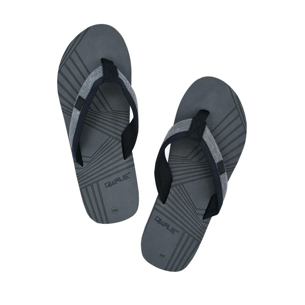 Men's Size 8.5 Grey Heathered Performance Thong Beach Outdoor Sandals